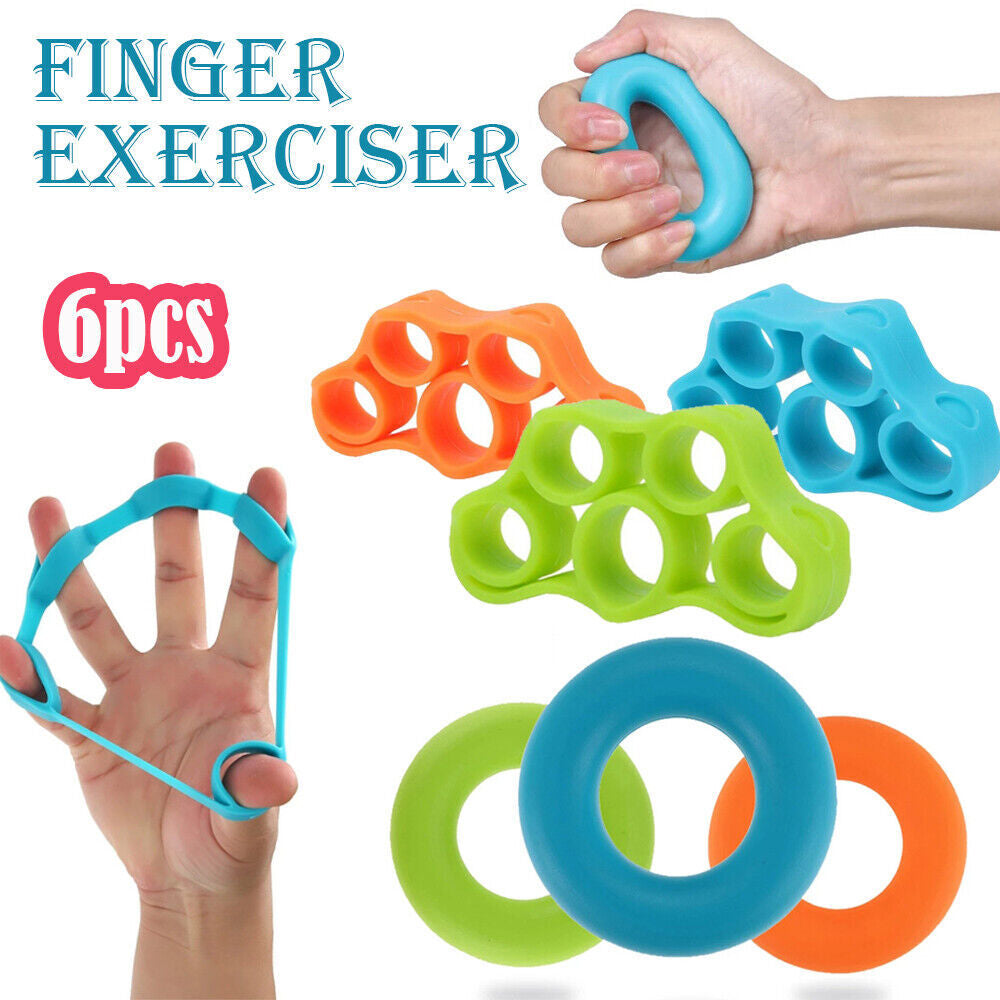 Finger Hand Exerciser Strengthener Wrist Forearm Grip Trainer Resistance Band