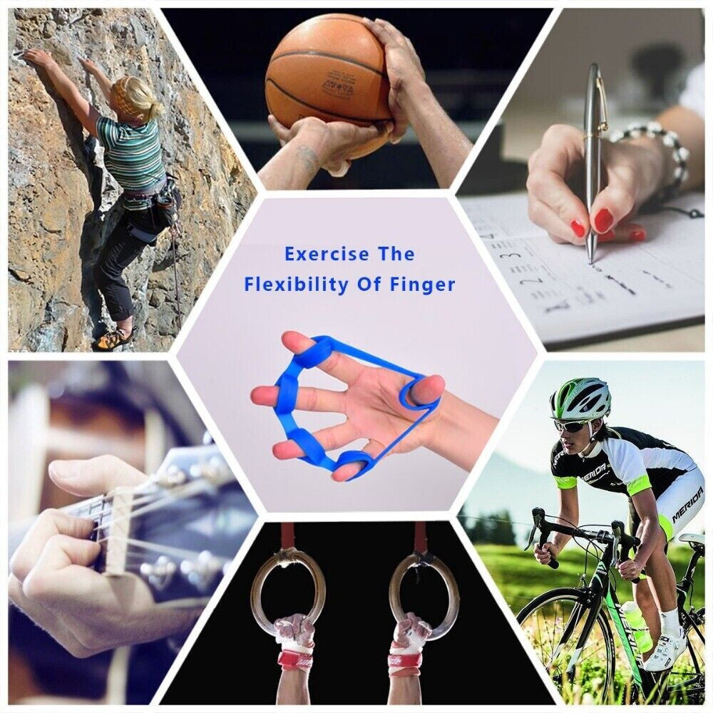 Finger Hand Exerciser Strengthener Wrist Forearm Grip Trainer Resistance Band