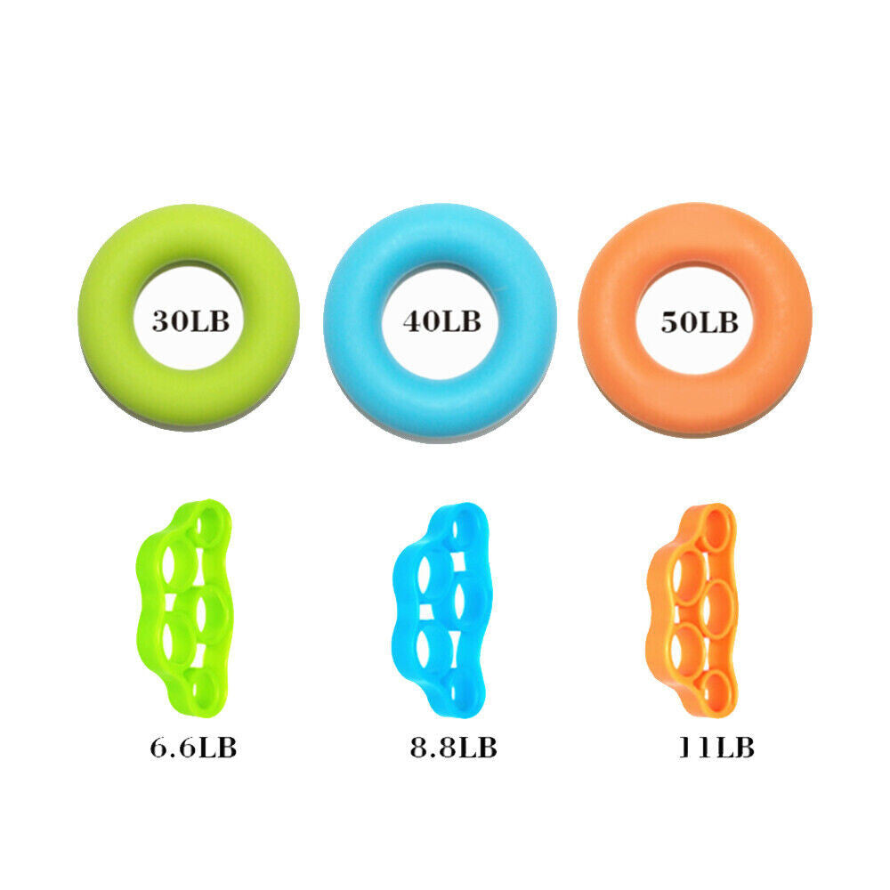 Finger Hand Exerciser Strengthener Wrist Forearm Grip Trainer Resistance Band
