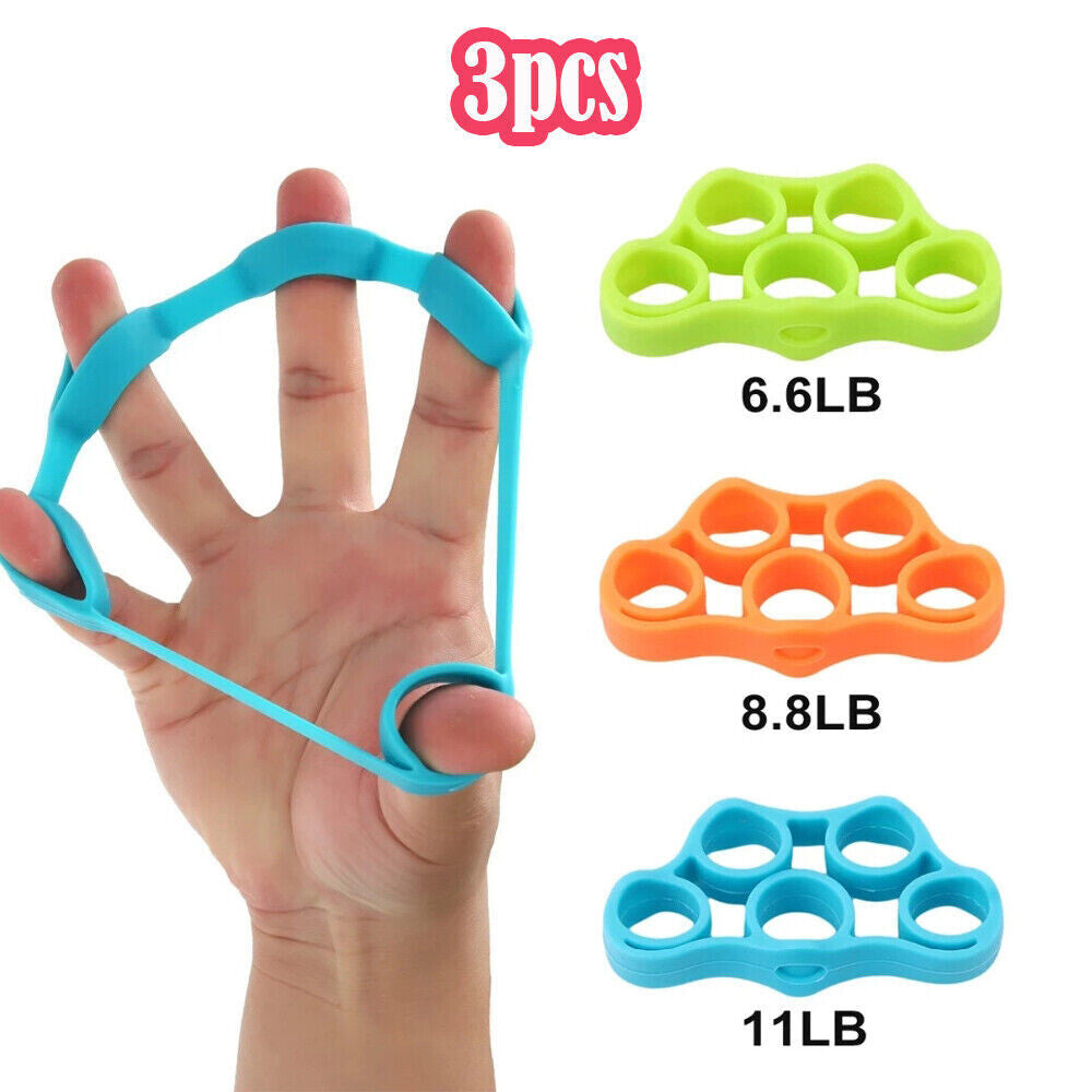 Finger Hand Exerciser Strengthener Wrist Forearm Grip Trainer Resistance Band