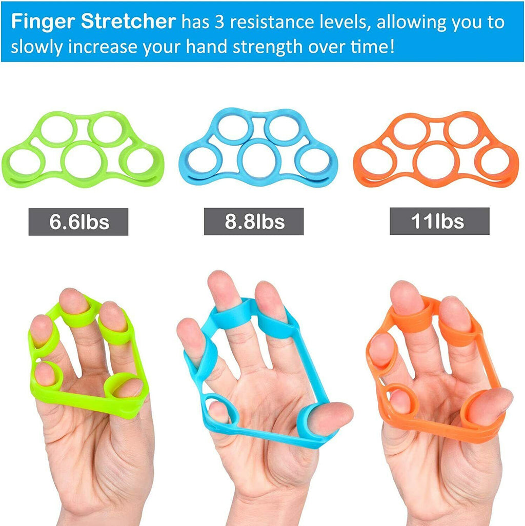 Finger Hand Exerciser Strengthener Wrist Forearm Grip Trainer Resistance Band